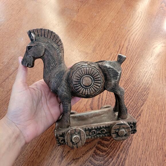 Trojan Horse Planter Dish Ruben Japan Vintage Pottery - Picture 1 of 7